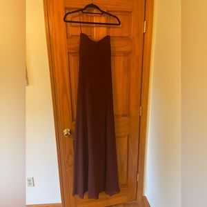 Anthropologie Jenny Yoo Wine Bridesmaid Women’s Size 6 Kiara Bow Back Dress